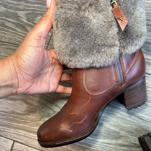 NEW Myrah Brown Calfskin Leather Trask Boots - Picture 8 of 11